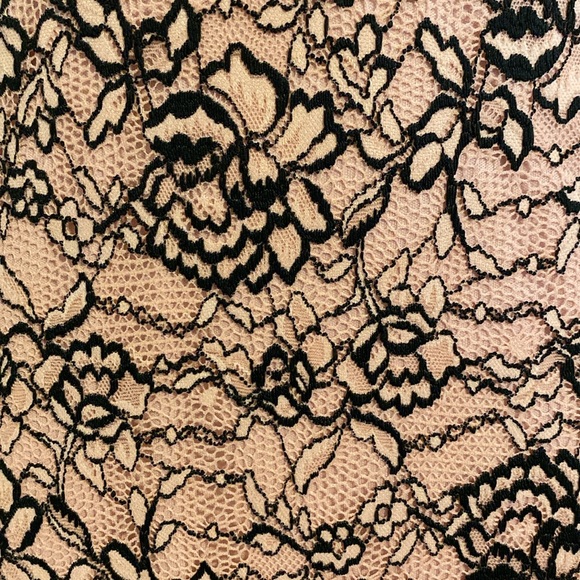 NWT Beautiful Maxi Strapless Pink Gown With Black Lace Overlay - Picture 6 of 6